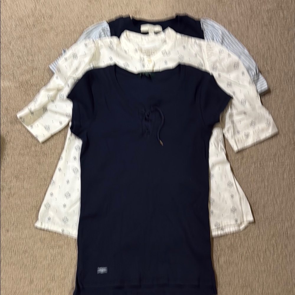 Lot of 1 ralph lauren and 2 Loft blouses